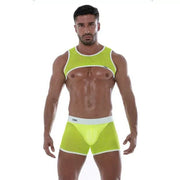 TOF PARIS Fluorescent Mesh Harness Neon Yellow Contrast Straps 174