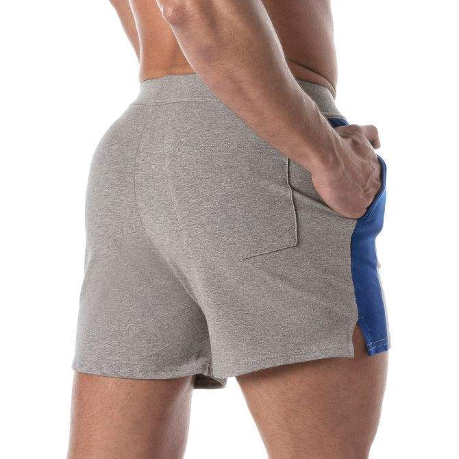 TOF PARIS Football Shorts Soccer Inspired Mid-Thigh Stretchy Short Gray