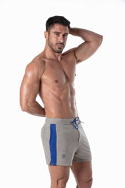 TOF PARIS Football Shorts Soccer Inspired Mid-Thigh Stretchy Short Gray