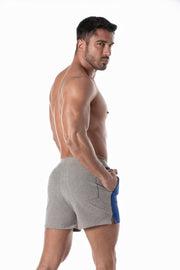 TOF PARIS Football Shorts Soccer Inspired Mid-Thigh Stretchy Short Gray