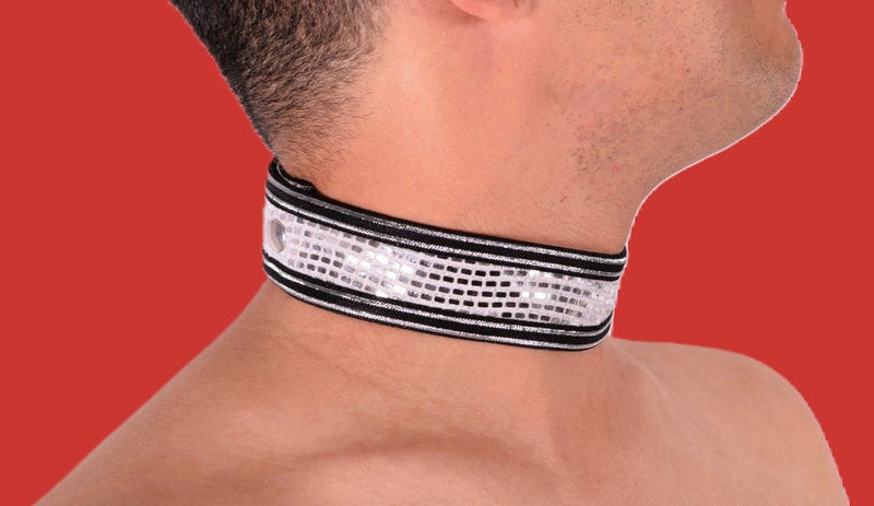 TOF PARIS Glitter Fashion Silver Collar Necklace Sequins Silver4