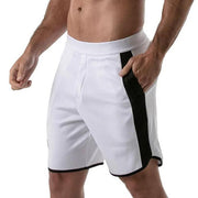 TOF PARIS Gym Long Shorts Antibacterial +50 UV Protection Sports Short White 121