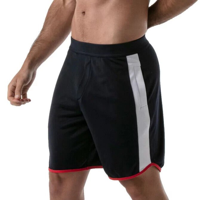 TOF PARIS Gym Long Sports Short With Antibacterial +50 UV Protection Navy 121