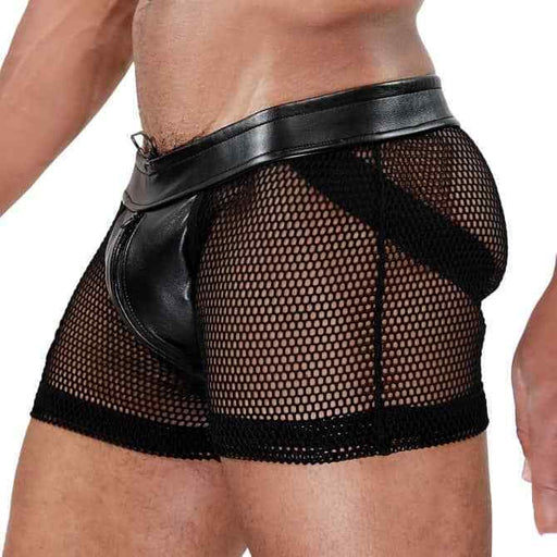 TOF PARIS Jockshort Spartacus Transparent Mesh Shorts with Built - In Jockstrap 31