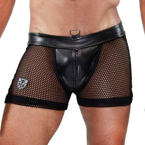 TOF PARIS Jockshort Spartacus Transparent Mesh Shorts with Built - In Jockstrap 32