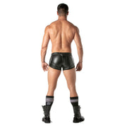 TOF PARIS Kinky Retro Shorts Slim Fit Low Waist Faux Leather Push-Up Short 46