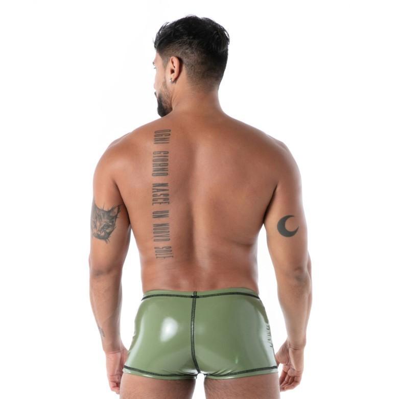 TOF PARIS Latex Boxer Trunk 100% Natural Second - Skin Datex in Khaki T33