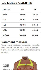 TOF PARIS Lurex H-Harness Magic Elasticated Party H-Shaped in Shiny Silver