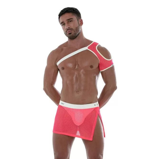 TOF PARIS Mesh Shoulder Harness Fluorescent Neon Pink 174