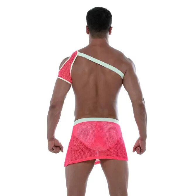 TOF PARIS Mesh Shoulder Harness Fluorescent Neon Pink 175