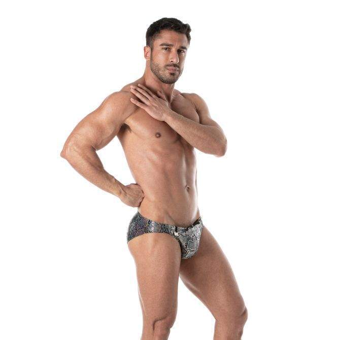 TOF PARIS Mini Swimwear Splendid Premium Swim-Bikini Brief Drawstring in Silver