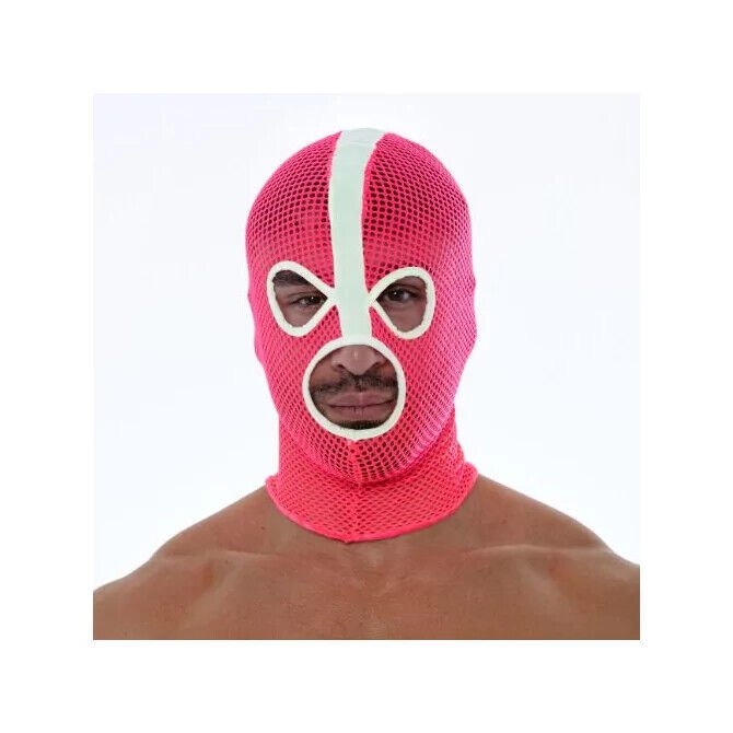 TOF PARIS Neon Mesh Hood Fishnet Nightlife Fashion Clubwear Fluorescent Pink2