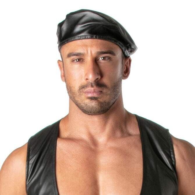 TOF PARIS Reversible 2 in 1 Camouflage Hat & Beret Black 44