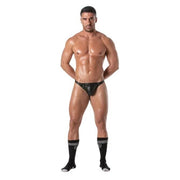 TOF PARIS String Kinky Thong Leather - Look and Suede Black 164