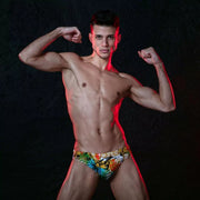 TOF PARIS Swimwear Baroque Swim Thongs Low - waisted Slim Fit Fully Lined Orange2