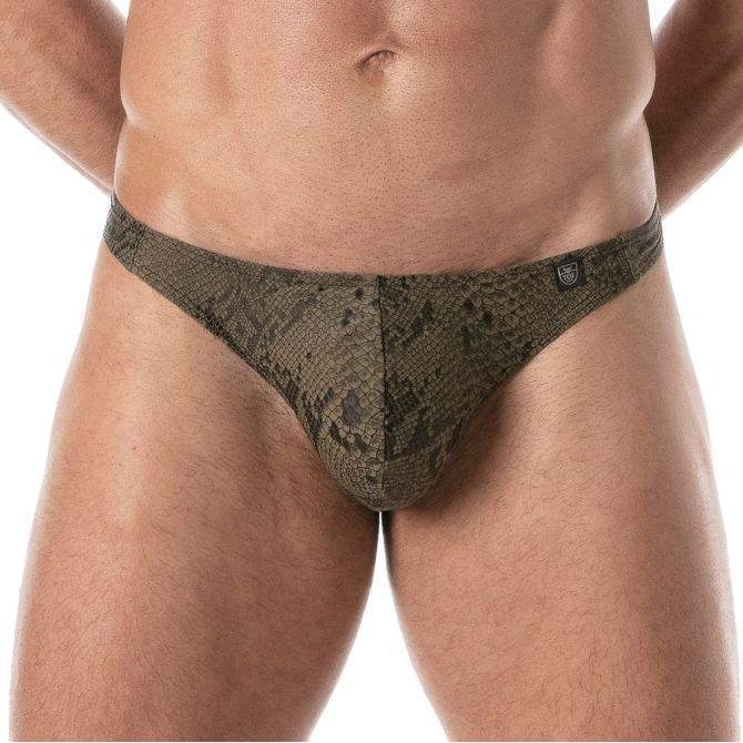 TOF PARIS Swimwear Splendid Ultra-Light Swim Thongs in Khaki Green