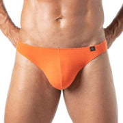 TOF PARIS Thongs Champion Bi-Stretch Unlined Thong Shaped Pouch Orange