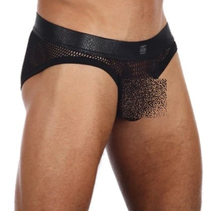 XL Gregg Homme Brief Appolo Mesh Black 76903 1