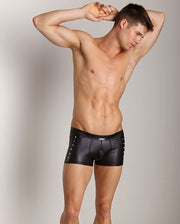 XL GREGG HOMME ROCKSTAR STUDDED LEATHER LOOK BOXER BRIEF 110005 96
