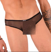 XS SMU Aristocrat C - Thru Lace Brief Black/Blue 33606 MX141