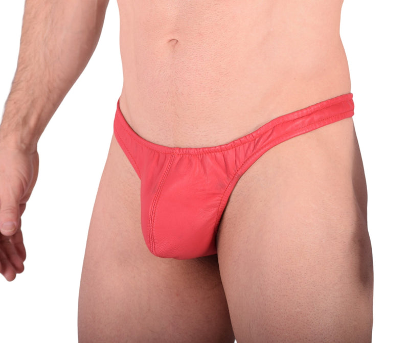 XS SMU Leather Thong Red 52404 MX9 - 127