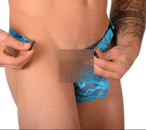 XS SMU Sensual Detachable C - Thru Turquoise Thong MX20 340992