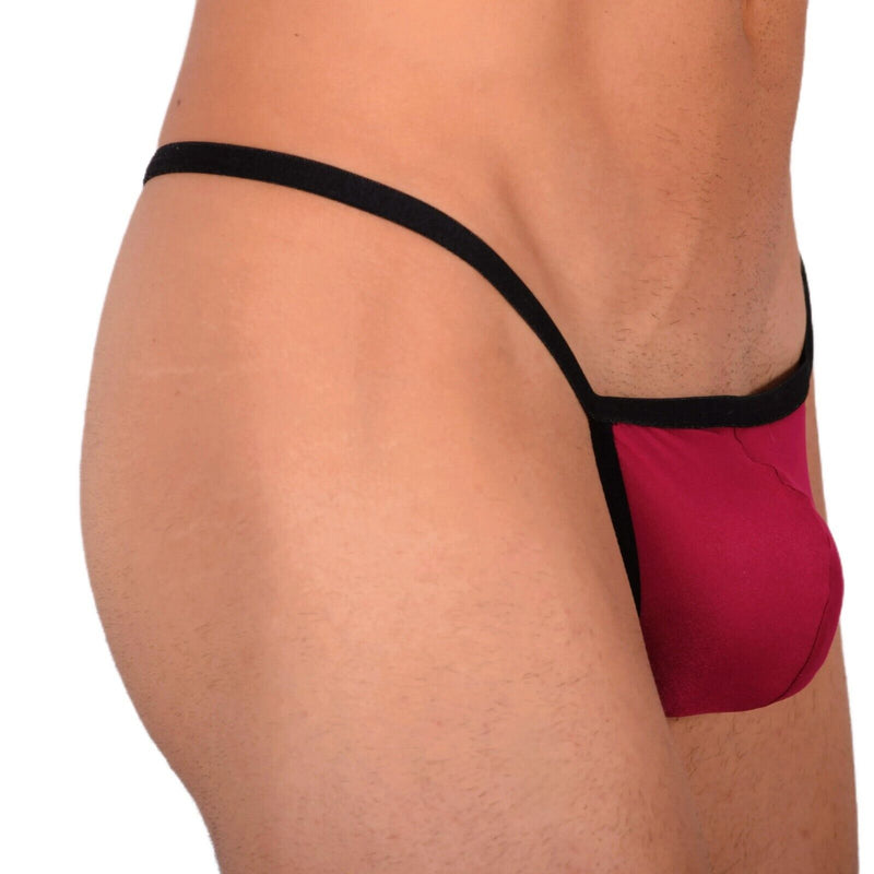 XS Smu Tanning Walking around sheer Wine String MX19 340222