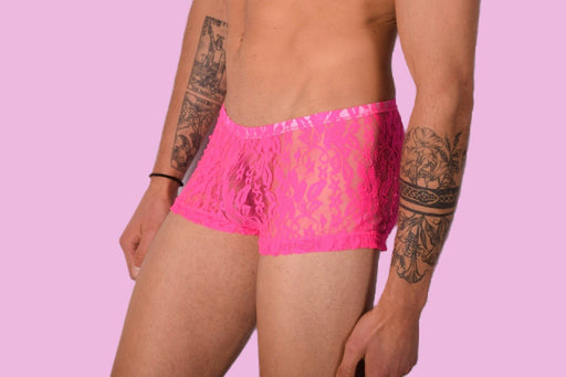 XS/S SMU Hipster Underwear Mini - Boxer Pink Lace 43116 MX121