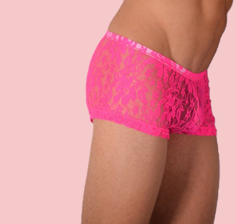 XS/S SMU Hipster Underwear Mini - Boxer Pink Lace 43116 MX126