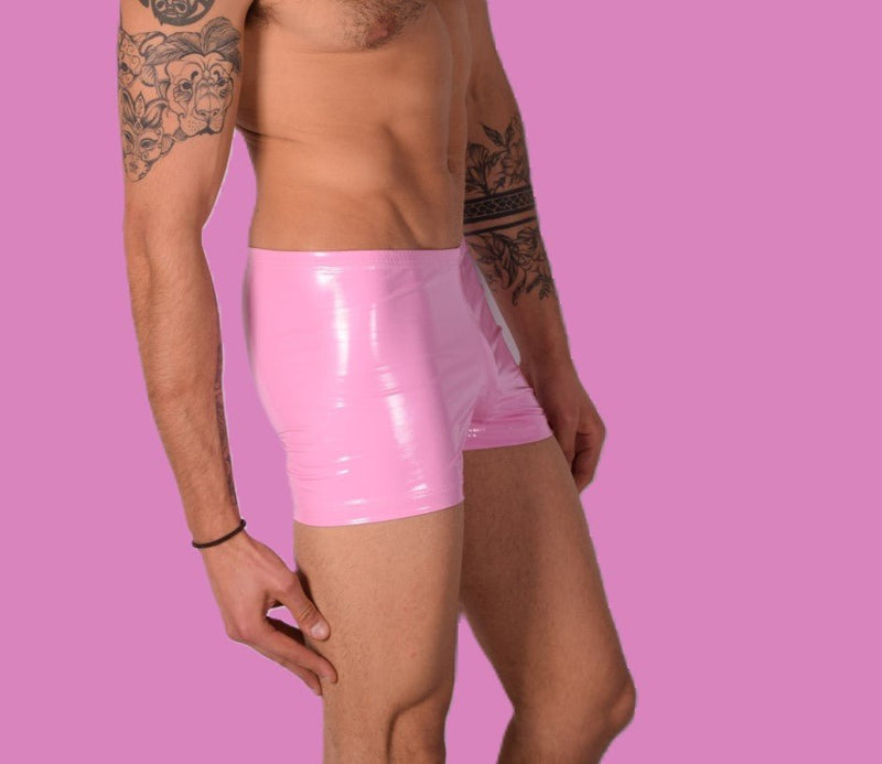XS/S SMU Mens Faux Leather Look Hipster Underwear Barbie Pink 43150 MX125