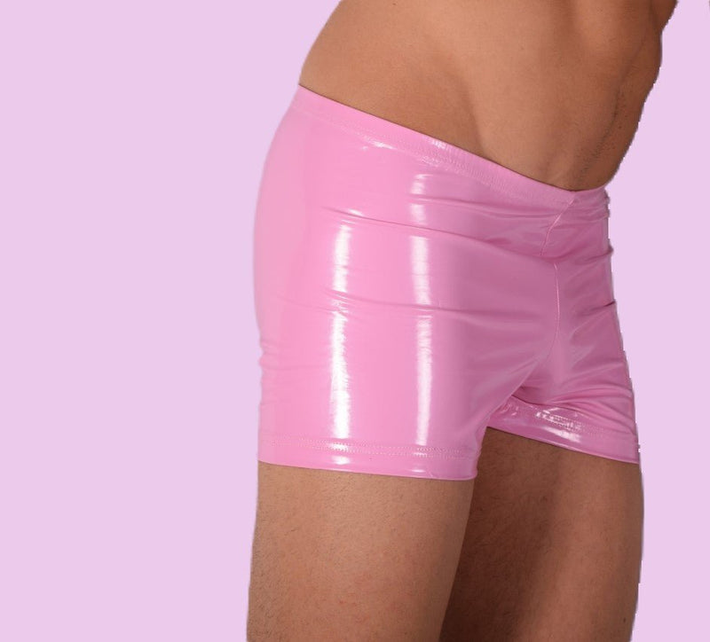 XS/S SMU Mens Faux Leather Look Hipster Underwear Barbie Pink 43150 MX128
