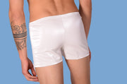 XS/S SMU Mens Faux Leather Look Hipster Underwear Snow White 43154 MX124