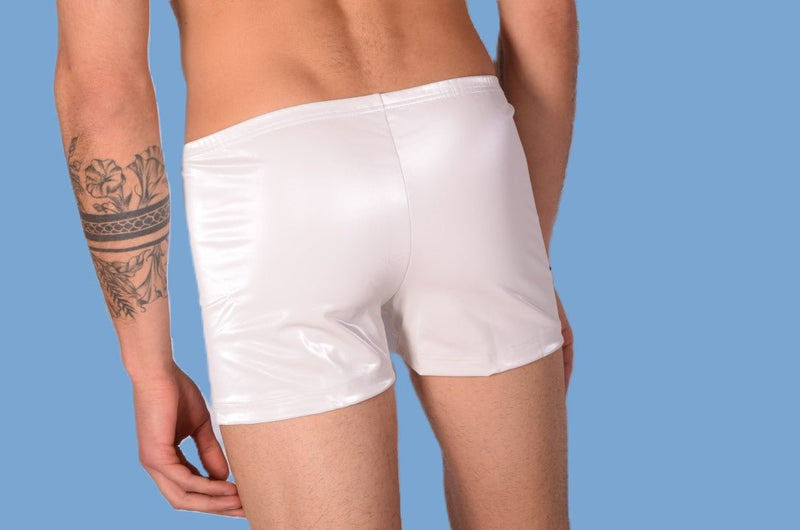 XS/S SMU Mens Faux Leather Look Hipster Underwear Snow White 43154 MX124