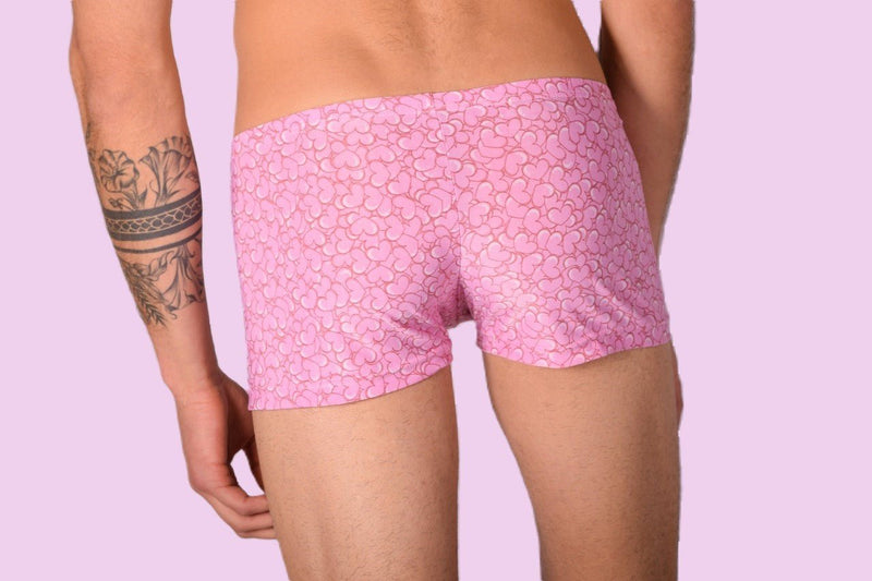 XS/S SMU Mens Hipster Pink Hearts 43109 MX125