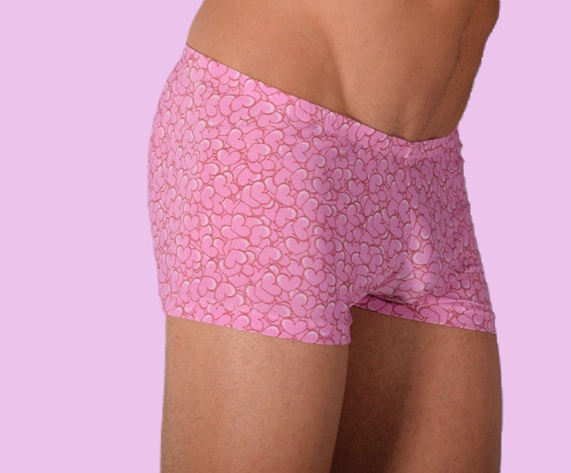 XS/S SMU Mens Hipster Pink Hearts 43109 MX122