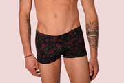 XS/S SMU Mens Hipster Underwear Black Roses 43111 MX121