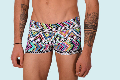 XS/S SMU Mens Swim Hipster Underwear Abstract 43122 MX122