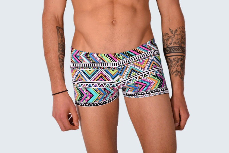 XS/S SMU Mens Swim Hipster Underwear Abstract 43122 MX121