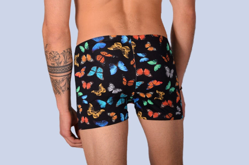XS/S SMU Mens Swim Hipster Underwear Butterflies 43112 MX124