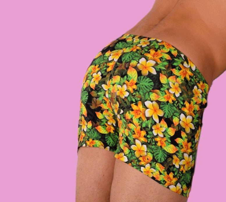 XS/S SMU Mens Swim Hipster Underwear FLOWERS 43130 MX128
