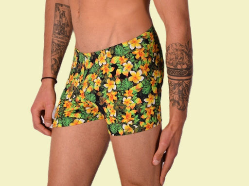 XS/S SMU Mens Swim Hipster Underwear FLOWERS 43130 MX121