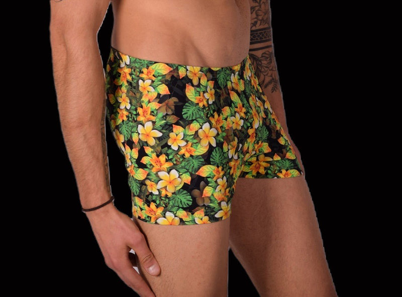 XS/S SMU Mens Swim Hipster Underwear FLOWERS 43130 MX127