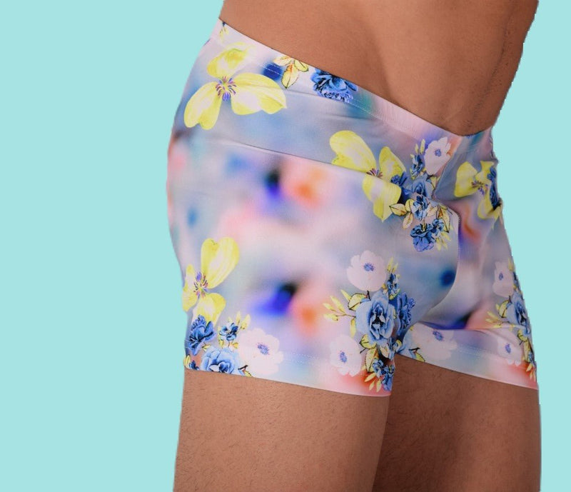 XS/S SMU Mens Swim Hipster Underwear Flowers 43139 MX128