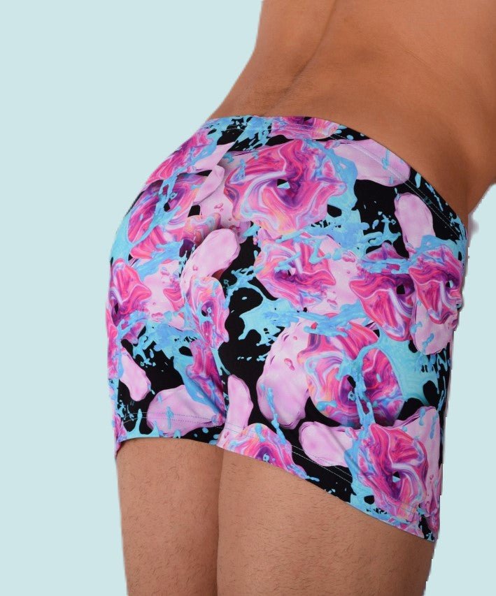 XS/S SMU Mens Swim Hipster Underwear ROSES 43127 MX122