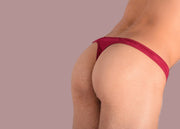 XS/S SMU Mens Underwear Sheer Thong Burgundy 33362 MX117