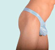 XS/S SMU Mens Underwear Thong Flashy Aqua 33363 MX116