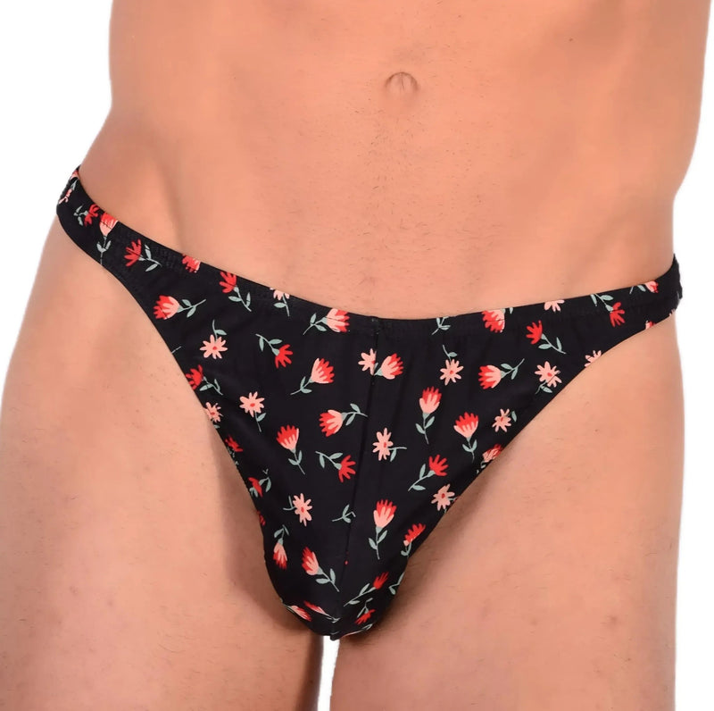 XS/S SMU Sensual Floral Black Thong 33532 MX131