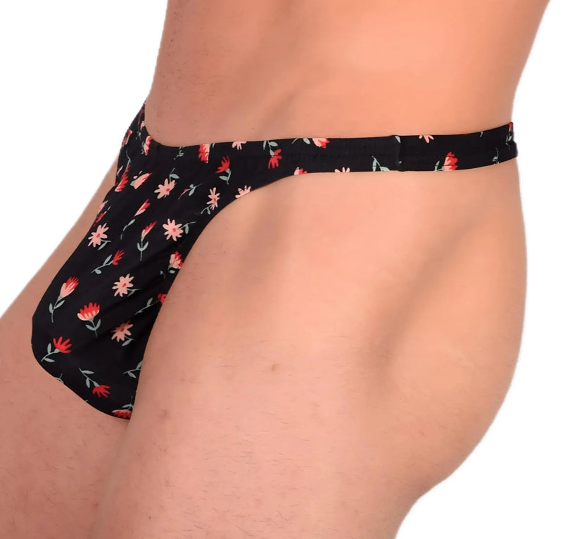 XS/S SMU Sensual Floral Black Thong 33532 MX132
