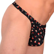 XS/S SMU Sensual Floral Black Thong 33532 MX136