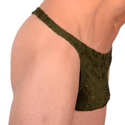 XS/S SMU Sensual Moss Green Thong 33527 MX136